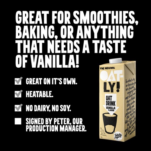 Oatly Oat Drink Vanilla Flavour Long Life 1L