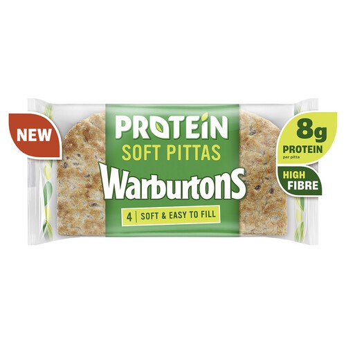 Warburtons Protein Soft Pittas 