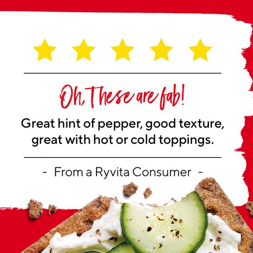 Ryvita Crispbread Cracked Black Pepper Crackers