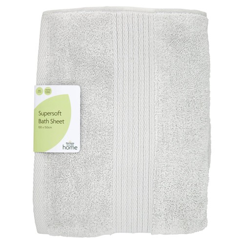 Morrisons Supersoft Pearl Grey Bath Sheet