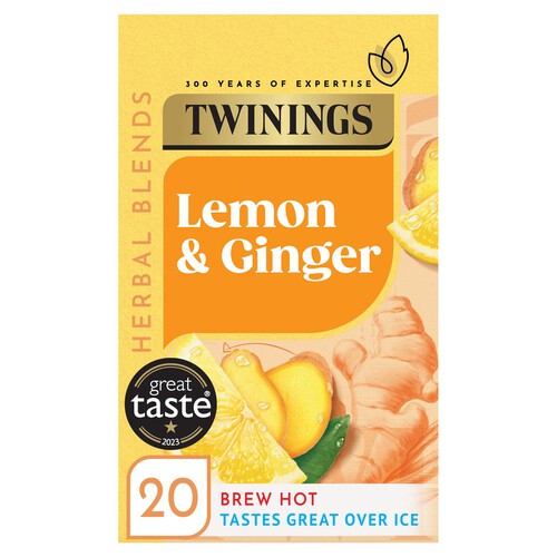 Twinings Revitalise Lemon & Ginger Herbal Tea Bags 20s