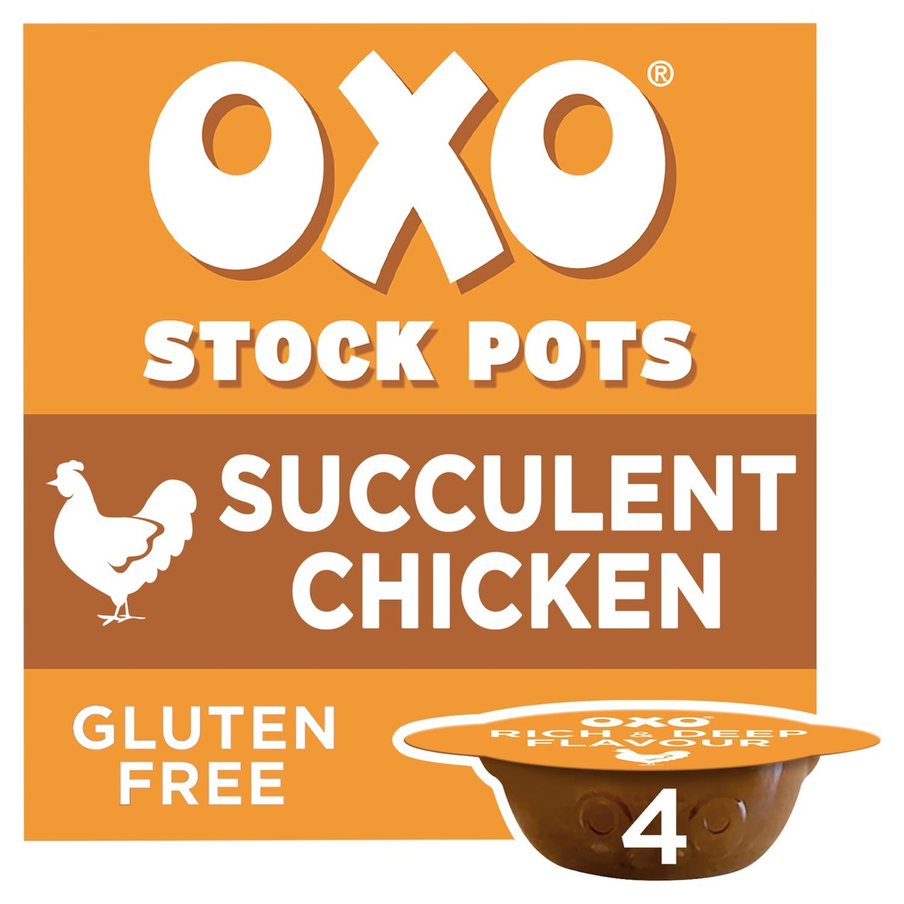 Oxo Stock Pot Succulent Chicken 4 x 20g