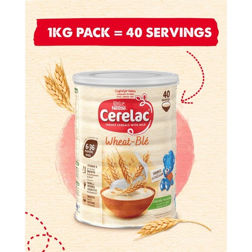 Cerelac Infant Cereals With Milk Wheat 6+ Months 1kg