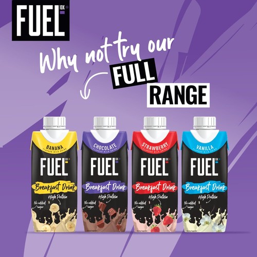 FUEL 10K Chocolate High Protein Milk Breakfast Shake Drink 330ml