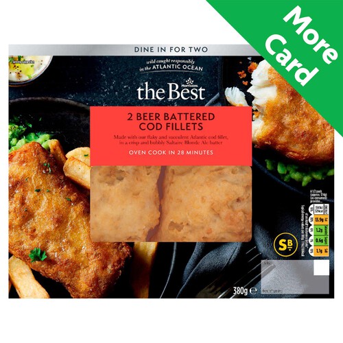 Morrisons The Best 2 Beer Battered Cod Fillets 