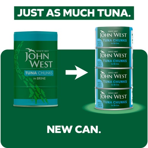 John West Tuna Chunks in Brine 4x125g (102g drained)