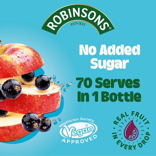 Robinsons Double Strength Apple & Blackcurrant No Added Sugar Squash 