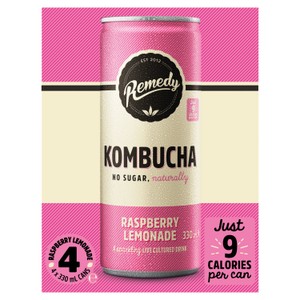 Remedy Kombucha Raspberry Lemonade Multipack