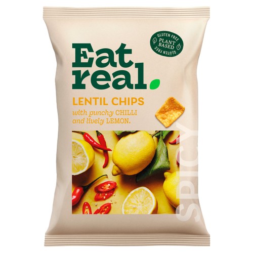 Eat Real Chilli & Lemon Lentil Chips Sharing 95g