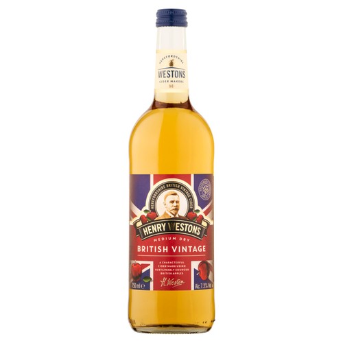 Henry Westons Medium Dry British Vintage Cider Bottle  750ml