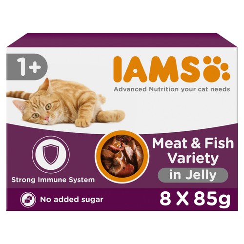 Iams Delights Adult 1+ Cat Land & Sea Collection In Jelly