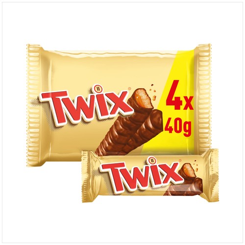 Twix Caramel & Milk Chocolate Fingers Twin Biscuit Snack Bars Multipack 