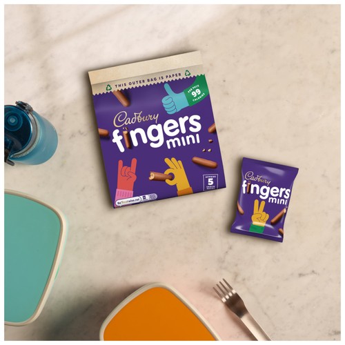 Cadbury Mini Fingers Chocolate Biscuits 5 Pack Multipack