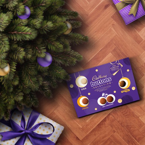 Cadbury Buttons Chocolate Christmas Selection Box 340g