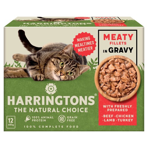 Harringtons Wet Cat Food Pouches Meat in Gravy