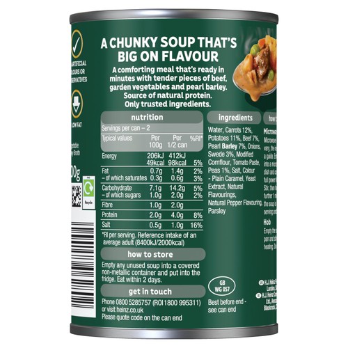 Heinz Beef Broth Chunky Big Soup 