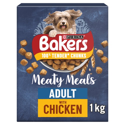 Bakers Meaty Meals Adult Dry Dog Food Chicken