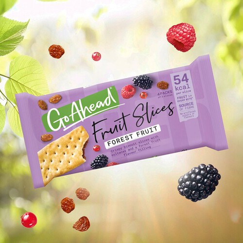 Go Ahead Forest Fruit Crispy Fruit Slices Snack Bars 4 Pack Multipack 