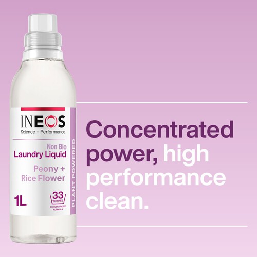 INEOS Non Bio Laundry 33 Washes Liquid Detergent Peony + Rice Milk