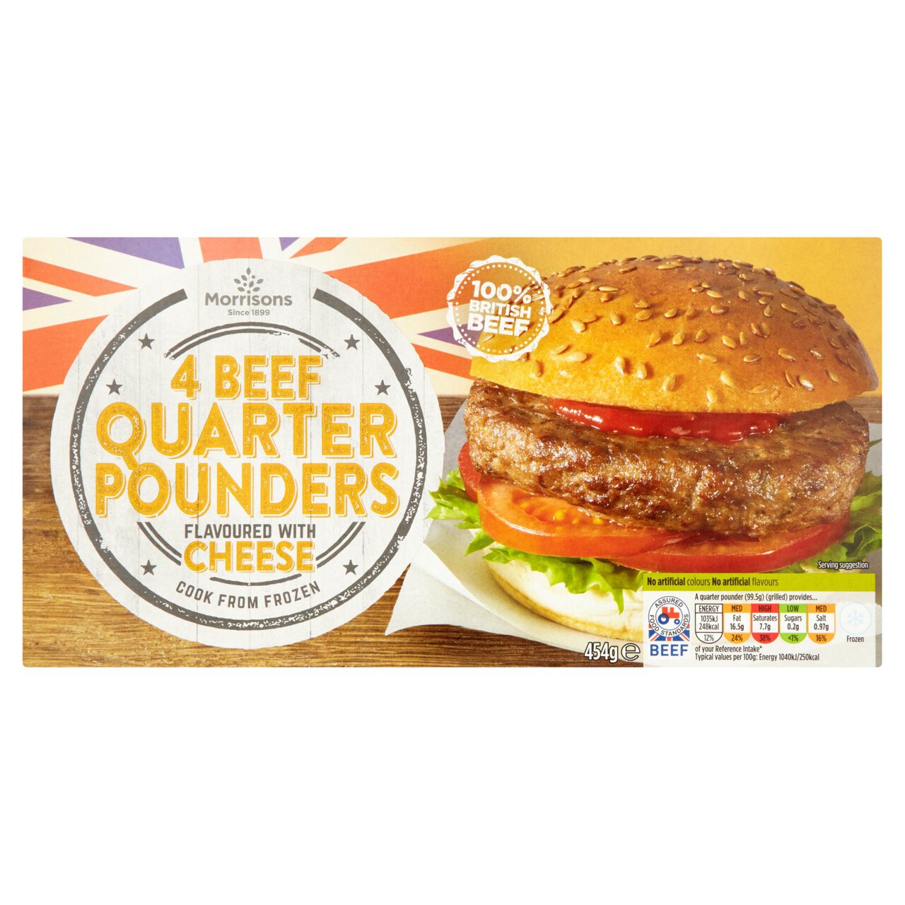 Morrisons Quarter Pound Beef Burger With Cheese Morrisons Online