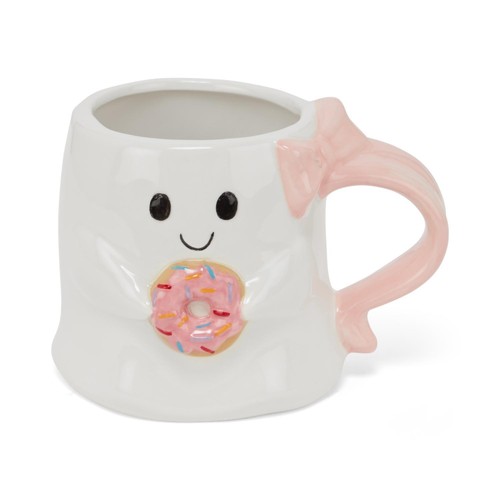 Morrisons Halloween Ghost Mug With Pink Bow Assorted