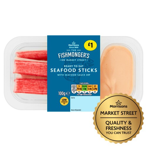 Market Street Seafood Sticks With Reduced Fat Seafood Sauce Mayo