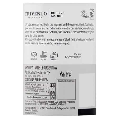 Trivento Reserve Malbec 75cl