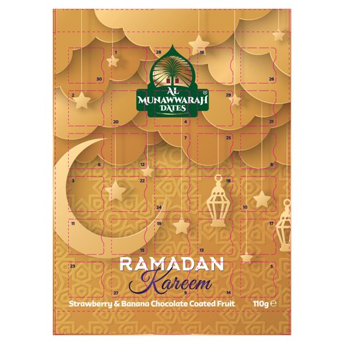 Al Munawwarah Chocolate Strawberry & Banana Ramadan Kareem Calendar 110g