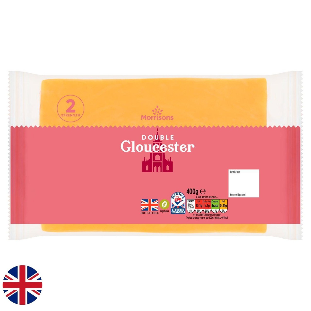 Morrisons British Double Gloucester 400g