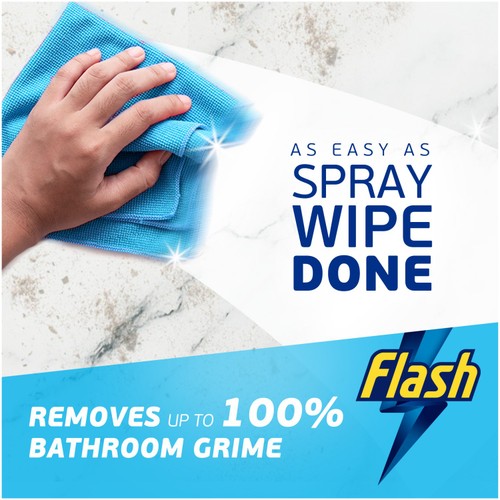 Flash Bathroom Spray Wipe Done Antibacterial White Blossom Cleaning Spray