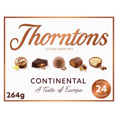 Thorntons Continental Milk, Dark, White Chocolate Gift Box