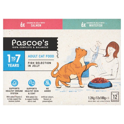 Pascoe's Adult Cat Food Fish In Jelly 