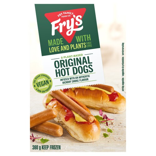 Fry's Meat Free Original Hot Dogs 8 Pack