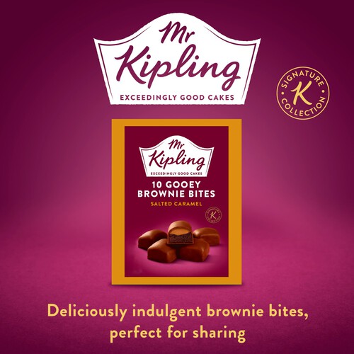 Mr Kipling Signature Salted Caramel 10 Gooey Brownie Bites