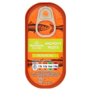 Morrisons Anchovy Fillets In Olive Oil With Garlic and Herb