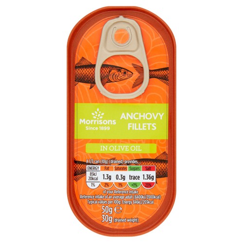 Morrisons Anchovy In Olive Oil 