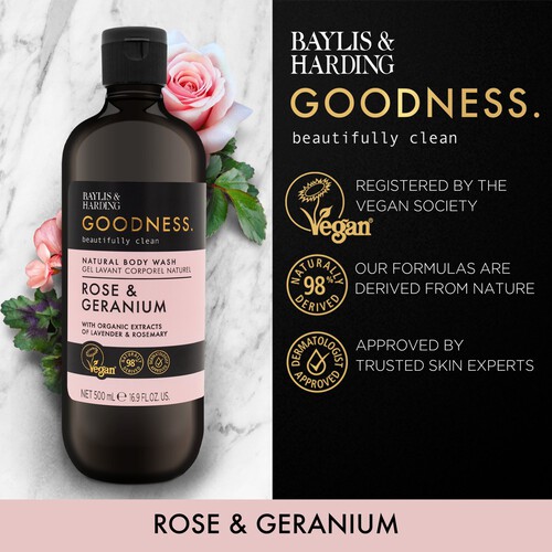 Baylis & Harding Goodness Rose & Geranium Body Wash 