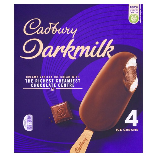 Cadbury Darkmilk Ice Cream 4 Pack