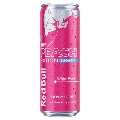 Red Bull Energy Drink Sugar Free Peach Edition White Peach 473ml