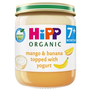 HiPP Organic Mango & Banana topped with yogurt Baby Food Jar 7+ Months 
