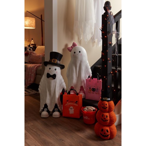 Morrisons Halloween Standing Trick Or Treat Ghost With Top Hat 80cm