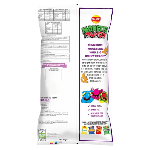 Walkers Monster Munch Variety Multipack Snacks 