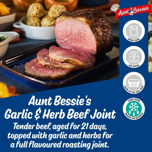 Aunt Bessie's Garlic & Herb Beef Joint 550g