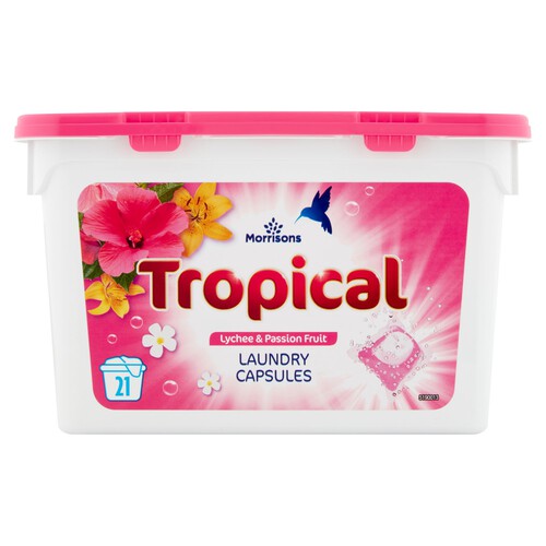 Morrisons Tropical Lychee & Passionfruit Laundry Washing Capsules