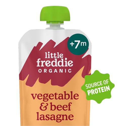 Little Freddie Organic Beef Lasagne with Cheese Baby Food Pouch 7+ Months