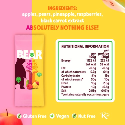 BEAR Splits Raspberry & Pineapple