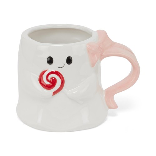 Morrisons Halloween Ghost Mug With Pink Bow Assorted