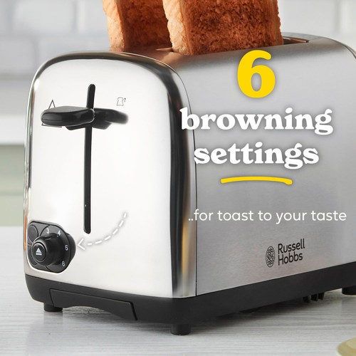 Russell Hobbs Stainless Steel 2 Slice Toaster