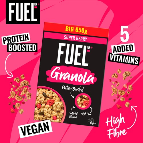 FUEL10K Super Berry Chunks Protein Granola Breakfast Cereal 650g