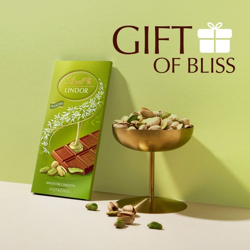 Lindt Lindor Pistachio Bar 100g